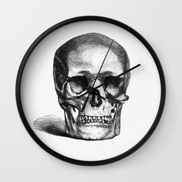 Vintage European Style Skull Engraving from Annals of Winchcombe and Sudeley Wall Clock