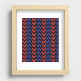 Geometric pixel arrow art  Recessed Framed Print