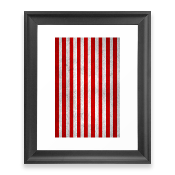 Stripes Collection: Candy Cane Framed Art Print by maiartrealm