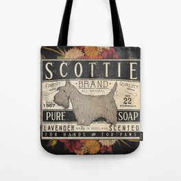 Scottie Scottish Terrier Dog Soap Label Tote Bag