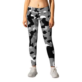 Black and Gray Camouflage Leggings