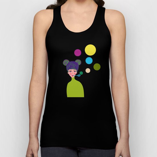 Playful girl Unisex Tank Top