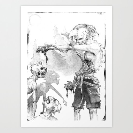 Punks Undead Art Print