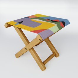 Color abstract cut out Folding Stool