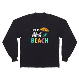 Retirement Beach Retired Summer Waves Party Long Sleeve T-shirt