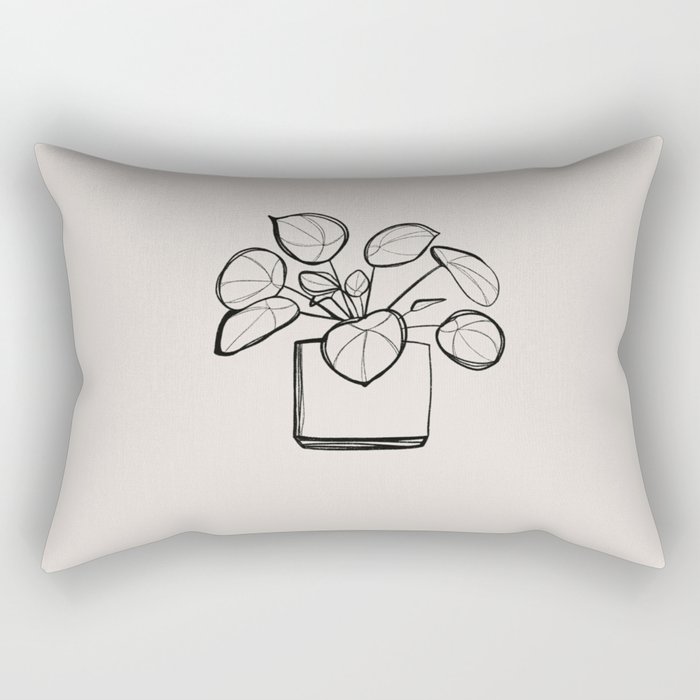 Pilea peperomioides interior plant Art Rectangular Pillow