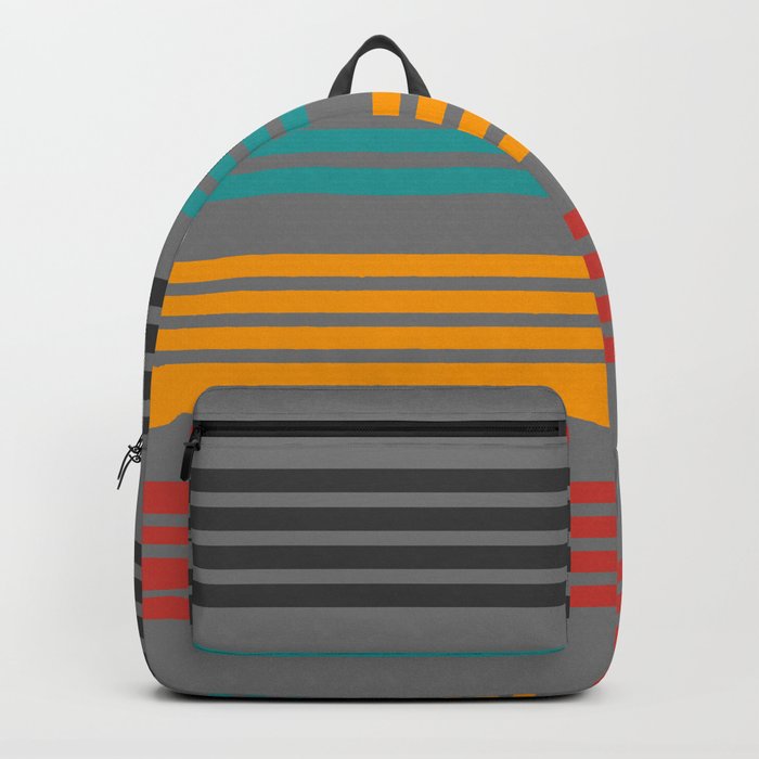 Munenori - Classic Jamaica Retro Stripes Backpack by alphaomega | Society6
