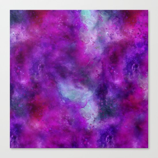 Purple Pink Blue Watercolor Canvas Print