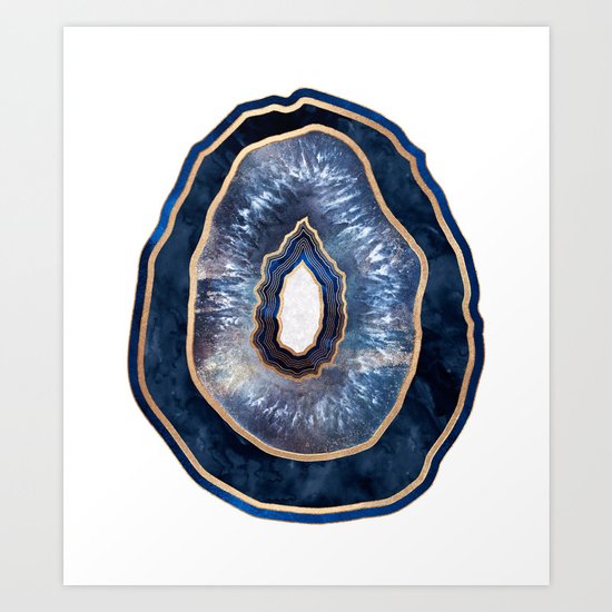 Agate - Blue Art Print