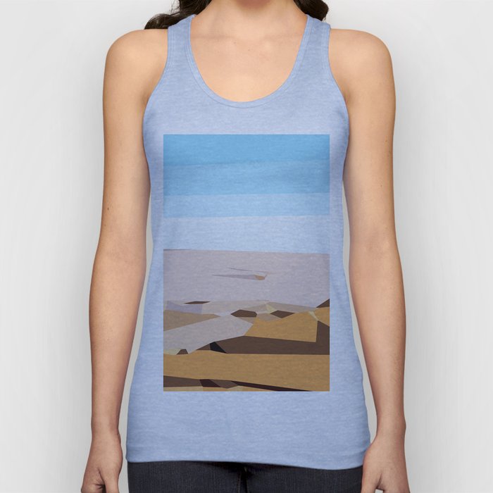 brown blue and dark brown abstract background Tank Top