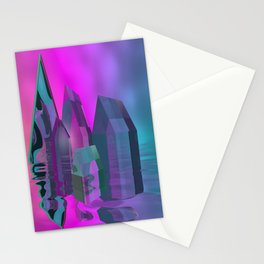 village made of glass -1- Stationery Card