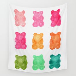 Gummy Bears Colorful Candy Wall Tapestry