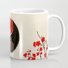 Yin Yang and Sakura Red Blossom Mug