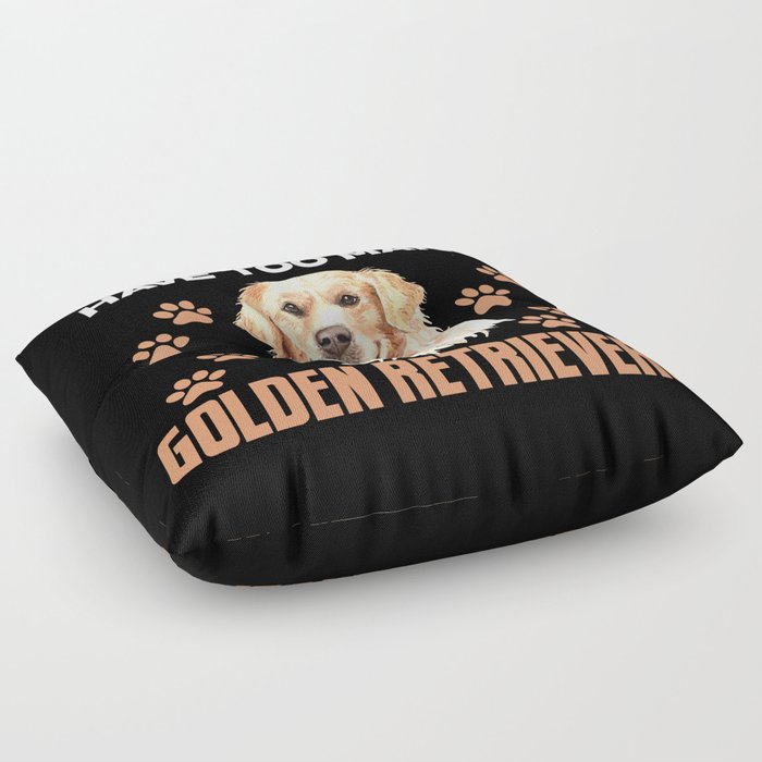 Funny Golden retriever Dog Head Floor Pillow