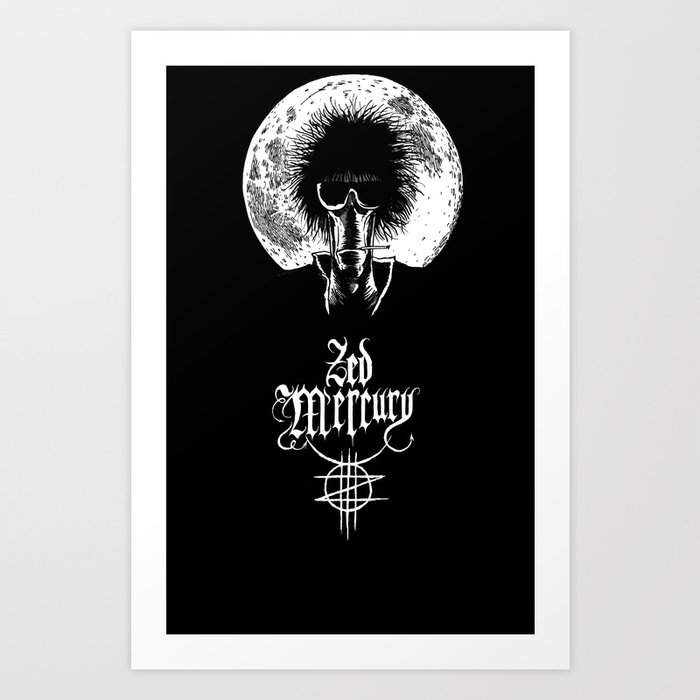 Zed Mercury: Psychopomp - Full Moon, DARK! Art Print