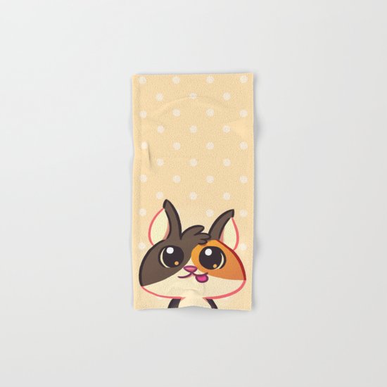 Curious Kitty Cat Hand & Bath Towel