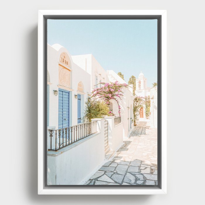 Santorini Greece Framed Canvas