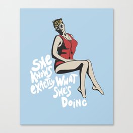 Wendy Peffercorn - She knows exactly what she's doing Canvas Print