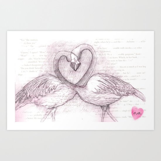 The Flamingos Art Print