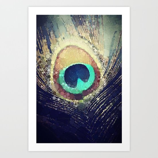 Peacock Feather Art Print