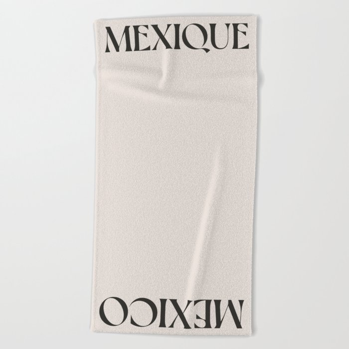 Mexico summer travel Print | Beach Holiday | Black and white Mexique Beach Towel