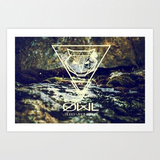 Geo-Owl Art Print