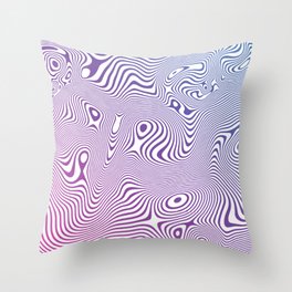 Pinky Optical Illusion Lines  Throw Pillow