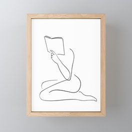 Reading Naked n.4 Framed Mini Art Print