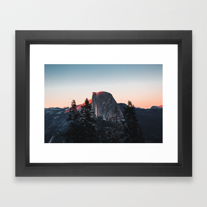 Last Light at Yosemite National Park Framed Art Print
