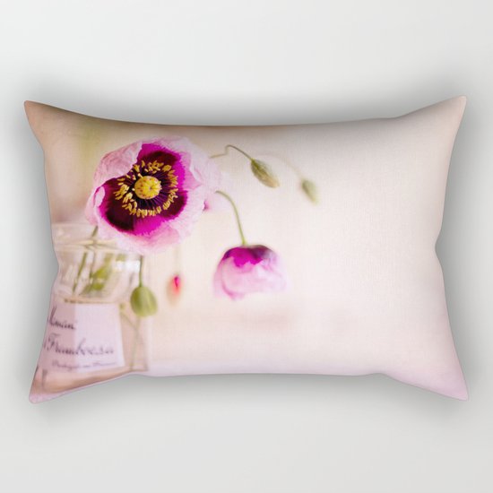 Pink Poppies Rectangular Pillow