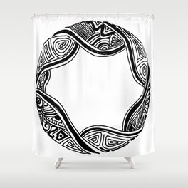 Initial Frame Shower Curtain