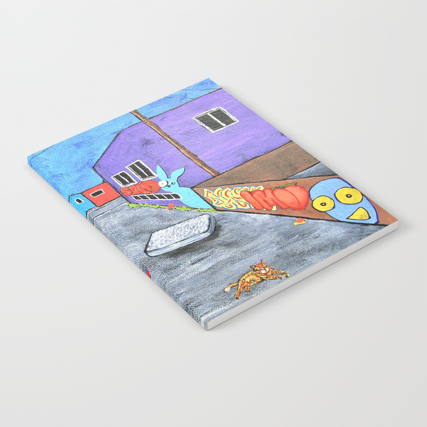 Los Angeles Alley Original Acrylic Painting 8 X 10 By Mike