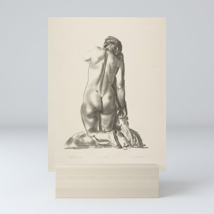 Nude Study, Woman Kneeling on a Pillow, 1923 Mini Art Print