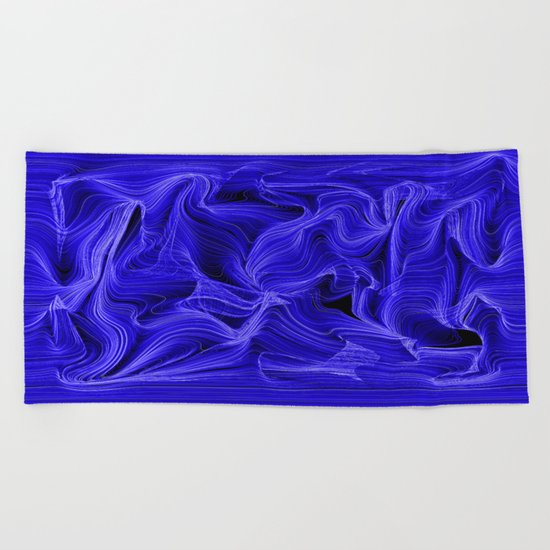 Midnight Blue Mist Beach Towel