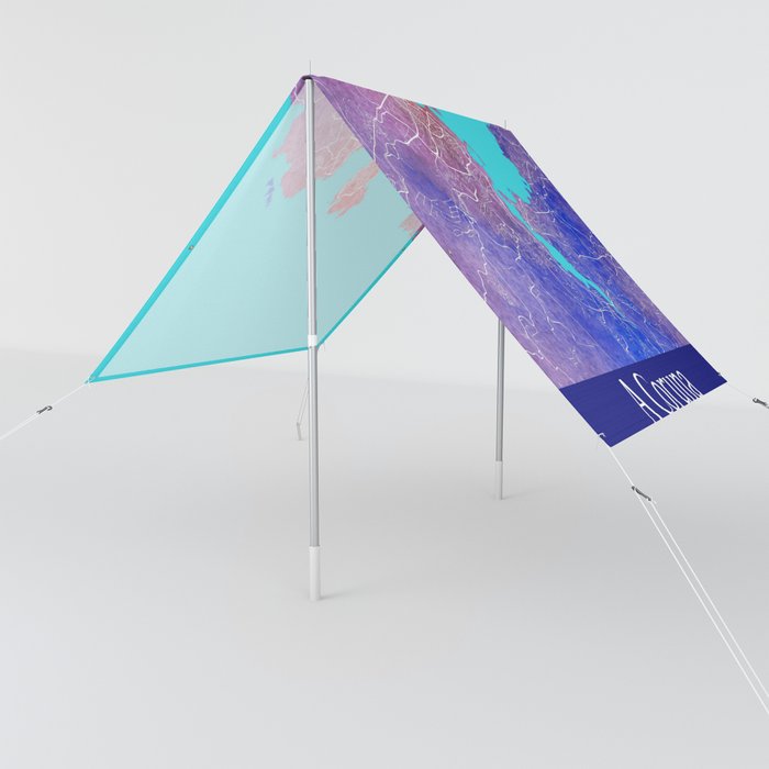 A Coruna Watercolor Map Sun Shade