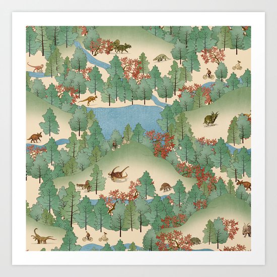 Travelling Through Jurassic Art Print