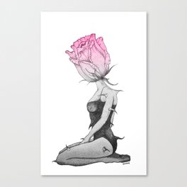 Rose Girl Canvas Print