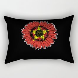 Vietnam Flag Sunflower Rectangular Pillow