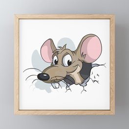 Happy Rat Framed Mini Art Print