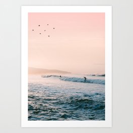 Sunset Surf Art Print