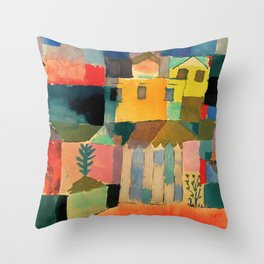 Paul Klee "Houses on the Sea 1914" Throw Pillow