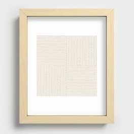 Lines III (Linen Gray) Recessed Framed Print