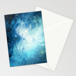 Colorful Universe Nebula Galaxy And Stars Stationery Card