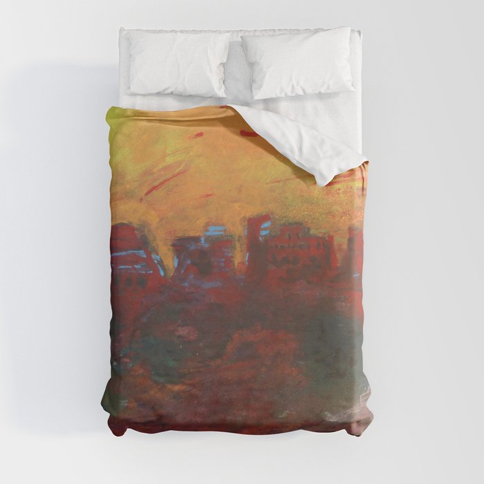 Red Sky at Night Duvet Cover