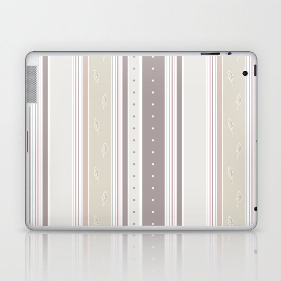 Simple and elegant lines - beige grey Laptop & iPad Skin