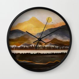 Pure Wilderness at Dusk Wall Clock