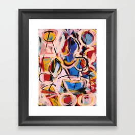 Abstract expressionist art with some speed and sound Framed Art Print
