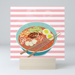 Kawaii Hot Ramen Mini Art Print
