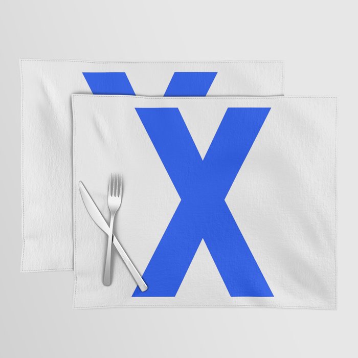 Letter X (Blue & White) Placemat