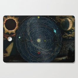 "Planetary System, Eclipse of the Sun, the Moon, the Zodiacal Light, Meteoric Shower" by Levi Walter Yaggi, 1887 Cutting Board